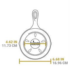 6.5 Inch Seasoned Cast Iron Smoker Skillet