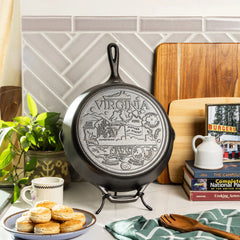 American Road Trip: 12 Inch Seasoned Cast Iron Skillet, Virginia