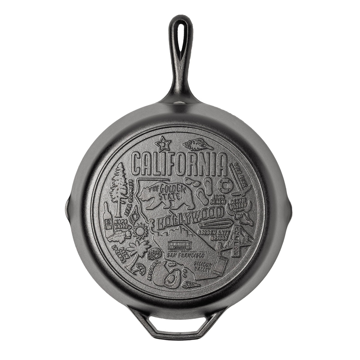American Road Trip: 12 Inch Seasoned Cast Iron Skillet, California