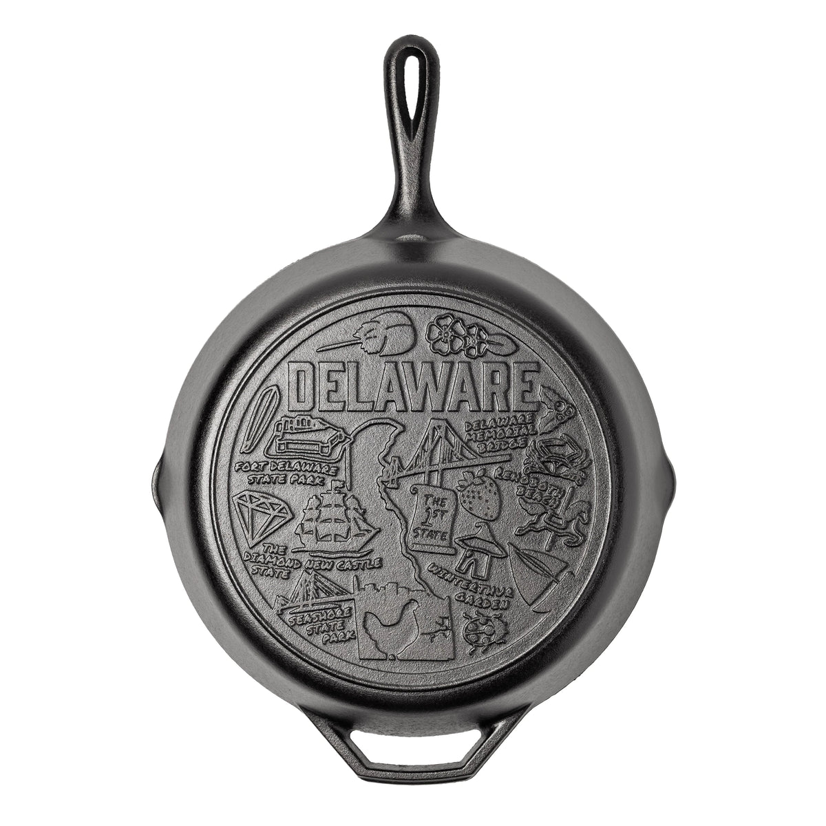American Road Trip: 12 Inch Seasoned Cast Iron Skillet, Delaware